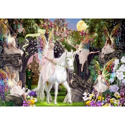 Bluebird Puzzle (70114) - "Fairy Queen with Unicorn" - 1000 piezas