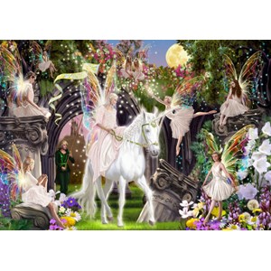 Bluebird Puzzle (70114) - "Fairy Queen with Unicorn" - 1000 piezas