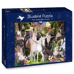 Bluebird Puzzle (70114) - "Fairy Queen with Unicorn" - 1000 piezas