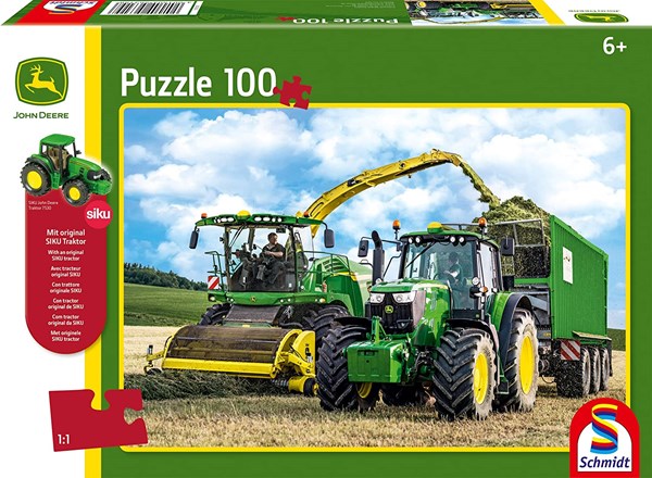 Schmidt Spiele (56315) - "John Deere 649M Tractor with 8500i Harvester" - 100 piezas