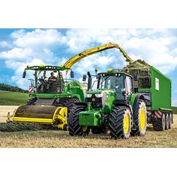 Schmidt Spiele (56315) - "John Deere 649M Tractor with 8500i Harvester" - 100 piezas