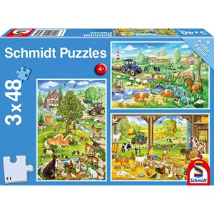 Schmidt Spiele (56353) - "Farmyard" - 48 piezas