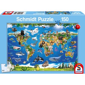 Schmidt Spiele (56355) - "Animal World" - 150 piezas