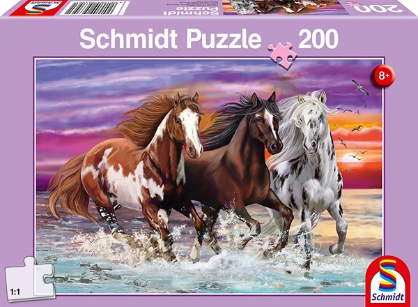 Schmidt Spiele (56356) - "Trio of Wild Horses" - 200 piezas
