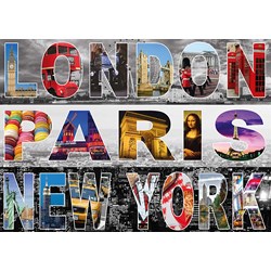 Schmidt Spiele (58348) - "London, Paris, New York" - 1000 piezas