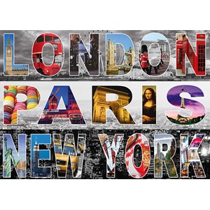 Schmidt Spiele (58348) - "London, Paris, New York" - 1000 piezas