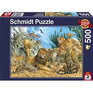 Schmidt Spiele (58372) - "Big Cats" - 500 piezas