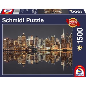 Schmidt Spiele (58382) - "New York Skyline at Night" - 1500 piezas