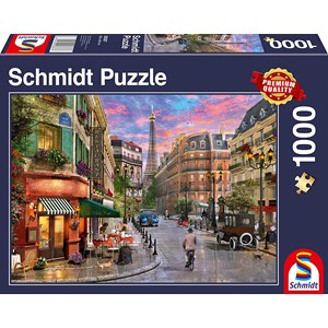 Schmidt Spiele (58387) - "Street to The Eiffel Tower" - 1000 piezas