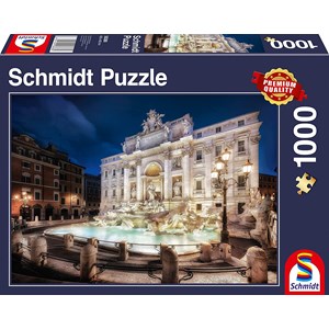 Schmidt Spiele (58388) - "Fontana di Trevi, Rome" - 1000 piezas