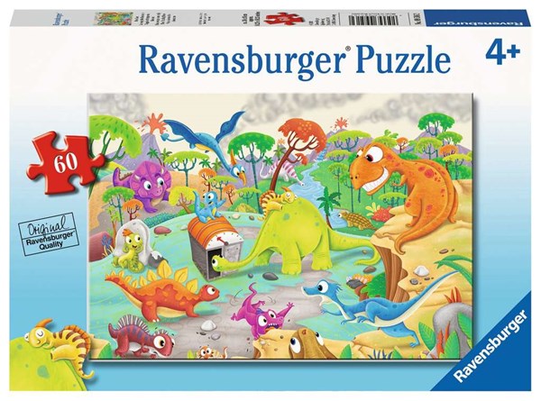 Ravensburger (09516) - "Time Traveling Dinos" - 60 piezas