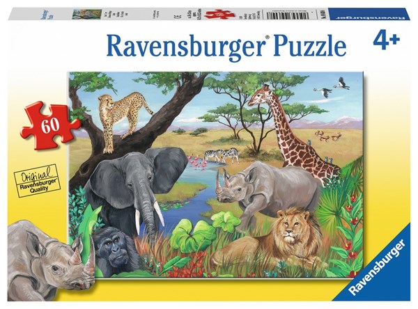 Ravensburger (09600) - "Safari Animals" - 60 piezas