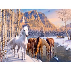 Ravensburger (12690) - "Winter Horses" - 200 piezas