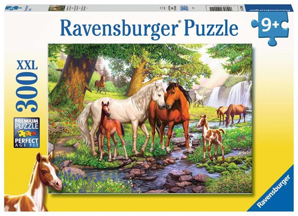 Ravensburger (12904) - "Horses by The Stream" - 300 piezas