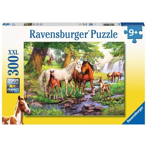 Ravensburger (12904) - "Horses by The Stream" - 300 piezas