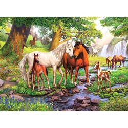 Ravensburger (12904) - "Horses by The Stream" - 300 piezas