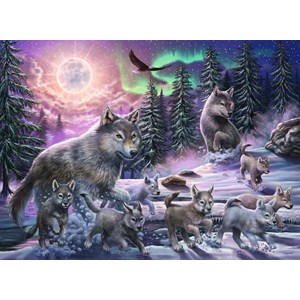 Ravensburger (12908) - "Northern Wolves" - 150 piezas