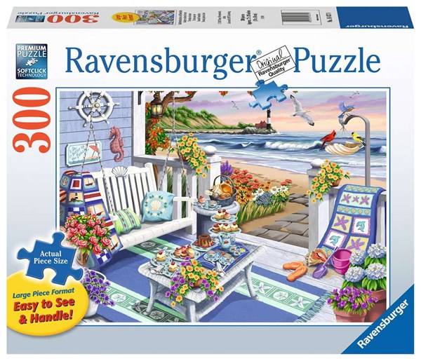 Ravensburger (16437) - "Cozy Series, Seaside Sunshine" - 300 piezas