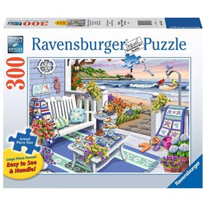 Ravensburger (16437) - "Cozy Series, Seaside Sunshine" - 300 piezas