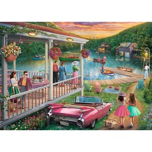 Ravensburger (16438) - "Summer at The Lake" - 300 piezas