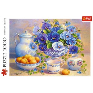 Trefl (10466) - "Blue Bouquet" - 1000 piezas