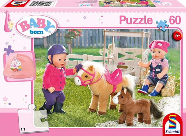 Schmidt Spiele (56299) - "Baby Born on The Ponyhof" - 60 piezas