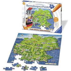 Ravensburger (00831) - "Tiptoi, Puzzlen, Entdecken, Erleben, Deutschland" - 100 piezas