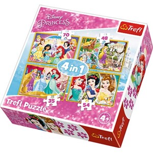 Trefl (34309) - "Happy Day of Princesses" - 35 48 54 70 piezas