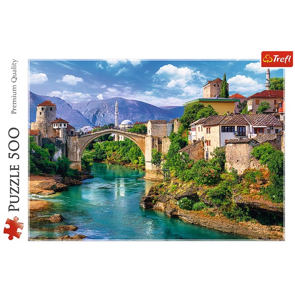 Trefl (37333) - "Old Bridge in Mostar, Bosnia and Herzegovina" - 500 piezas