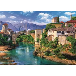 Trefl (37333) - "Old Bridge in Mostar, Bosnia and Herzegovina" - 500 piezas