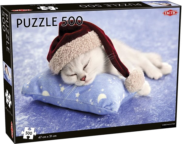 Tactic (55252) - "Christmas Kitten" - 500 piezas