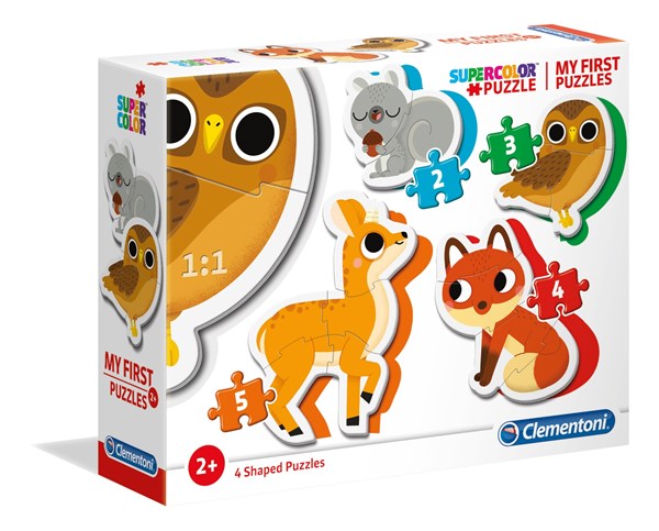 Clementoni (20814) - "Forest Animals" - 3 6 9 12 piezas