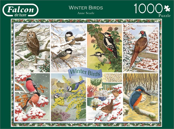 Falcon (11234) - Anne Searle: "Winter Birds" - 1000 piezas