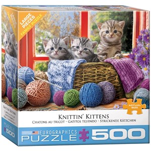 Eurographics (8500-5500) - "Knittin' Kittens" - 500 piezas