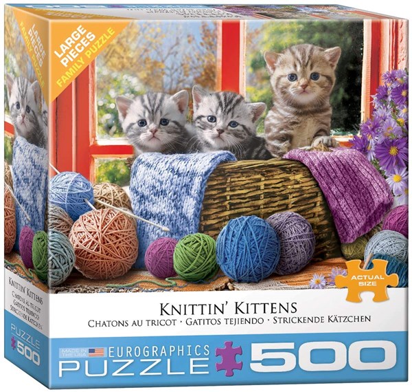Eurographics (8500-5500) - "Knittin' Kittens" - 500 piezas