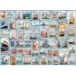 Eurographics (8500-5357) - Barbara Behr: "Sailing Ships Vintage Stamps" - 500 piezas