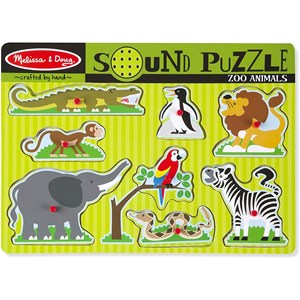 Melissa and Doug (10727) - "Zoo Animals, Sound Puzzle" - 9 piezas