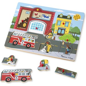 Melissa and Doug (10736) - "Around the Fire Station, Sound Puzzle" - 8 piezas