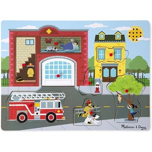 Melissa and Doug (10736) - "Around the Fire Station, Sound Puzzle" - 8 piezas