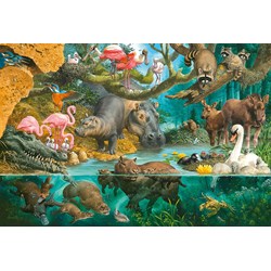 Schmidt Spiele (56306) - "Animal Families on the Shore" - 100 piezas