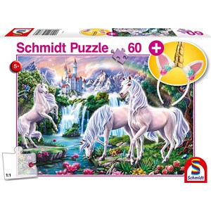 Schmidt Spiele (56331) - "Unicorns with Headband" - 60 piezas