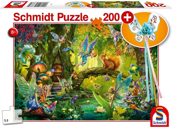 Schmidt Spiele (56333) - "Fairy in the Woods Including Fairy Wand" - 200 piezas