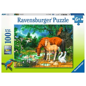 Ravensburger (10833) - "Idyll at the Pond" - 100 piezas