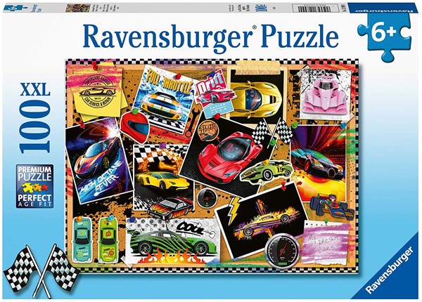 Ravensburger (12899) - "Race Cars" - 100 piezas