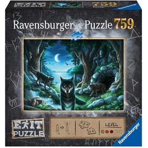 Ravensburger (15028) - "EXIT The Curse of the Wolves (in German)" - 759 piezas