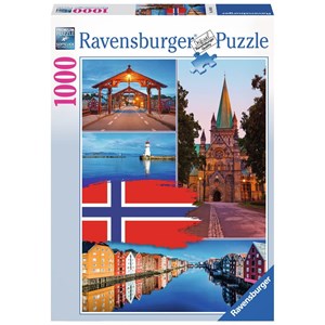 Ravensburger (19845) - "Trondheim Collage" - 1000 piezas