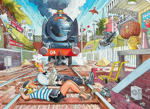 Jumbo (19145) - "Wasgij Mystery 1 Retro: Mystery Express" - 1000 piezas