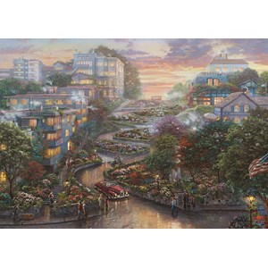 Schmidt Spiele (59497) - "San Francisco, Lombard Street" - 1000 piezas