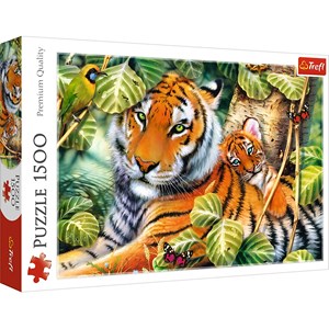Trefl (26159) - "Two Tigers" - 1500 piezas
