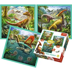 Trefl (34837) - "The extraordinary world of dinosaur" - 20 36 50 piezas